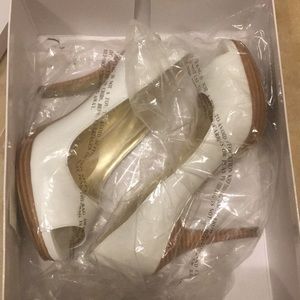 Nine West white heels